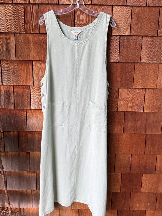 Talbots Dresses & Skirts - Talbots Mint Green Vintage 90's Overalls Jumper Pocket Dress in Women's X-Large